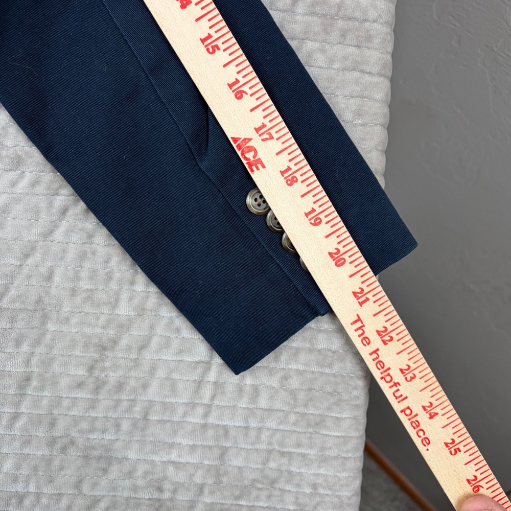 Polo Ralph Lauren Navy Blue Cotton 3-Button Blazer Sport Coat Medium 323057705 - Picture 6 of 10